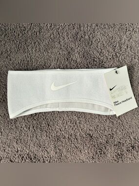 Nike White Fleece Headband